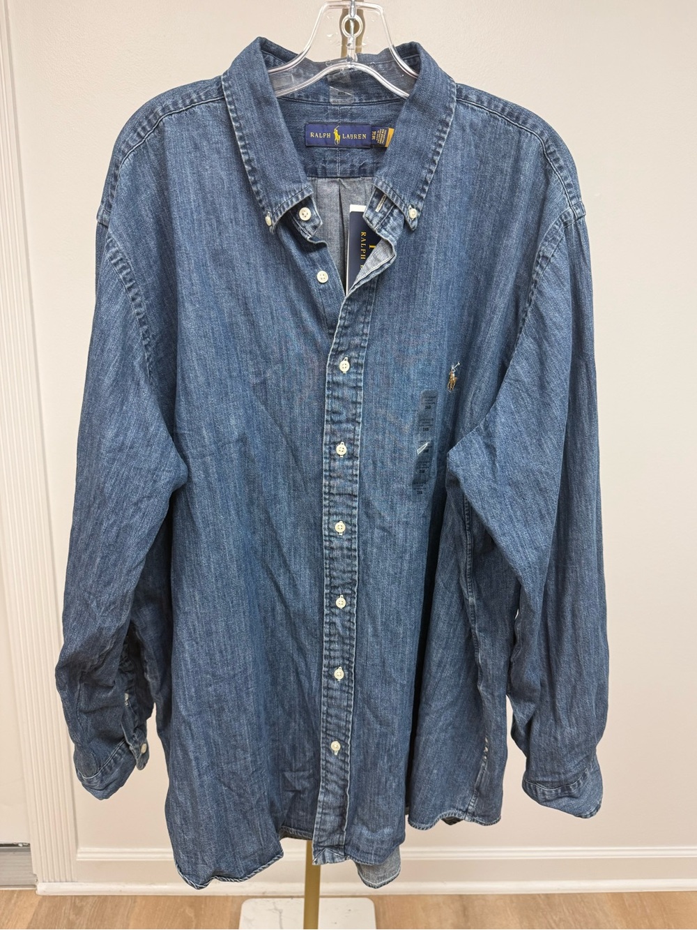 NWT Ralph Lauren Classic Fit Denim Shirt - Size 2XB